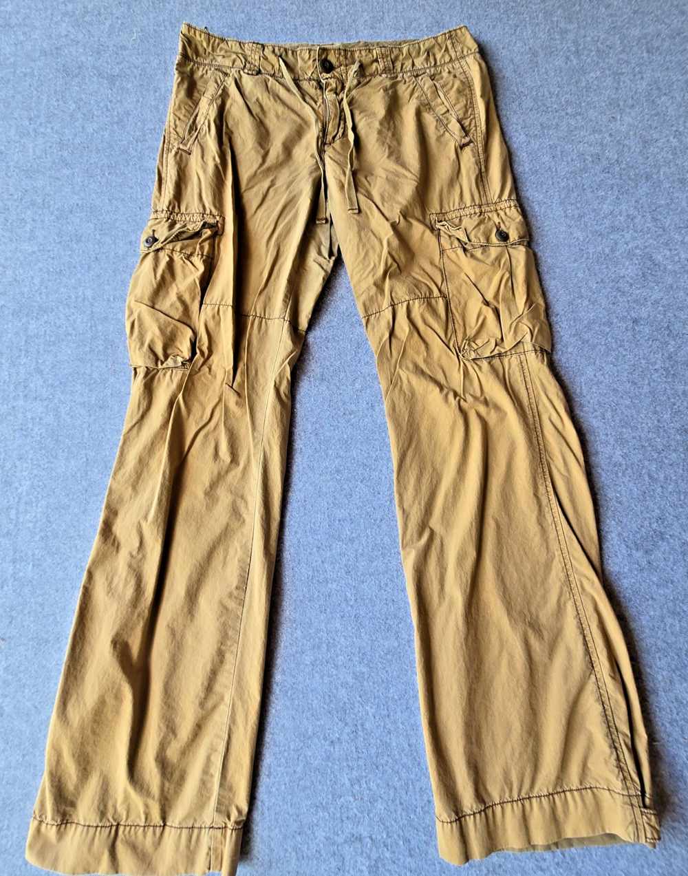 Polo Jeans Co Ralph Lauren Women's Cargo Pants Beige Size 10 Paratrooper Y2K